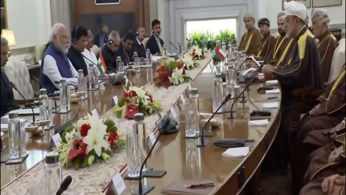 Prime Minister Narendra Modi holding delegation-level talks