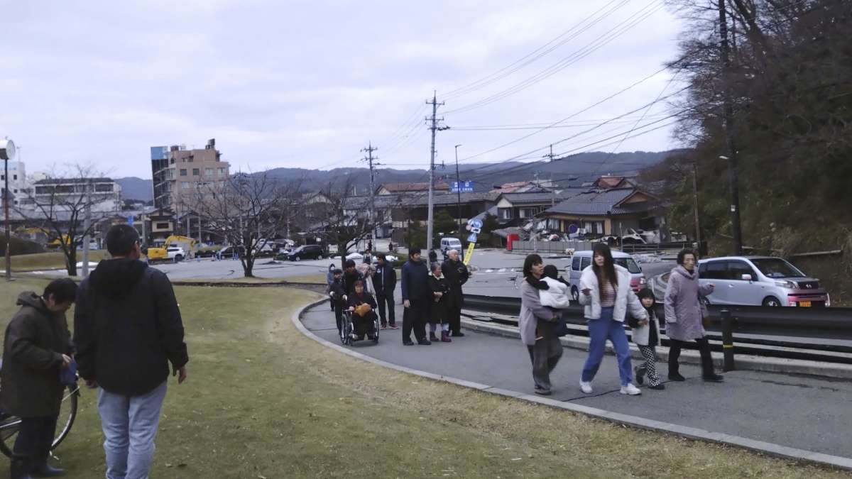 Residents panicked after a series of tremors hit Japan's central region.