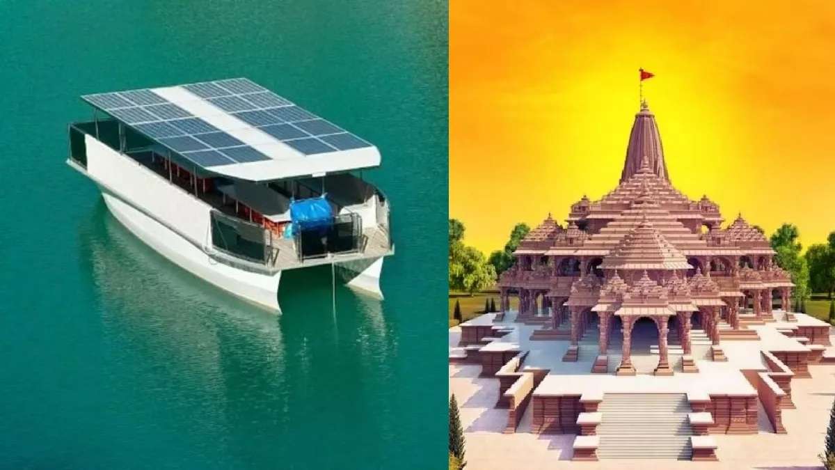solar boat in ayodhya, saryu river solar boat, ram mandir, ram temple ayodhya, tech news, indiatv