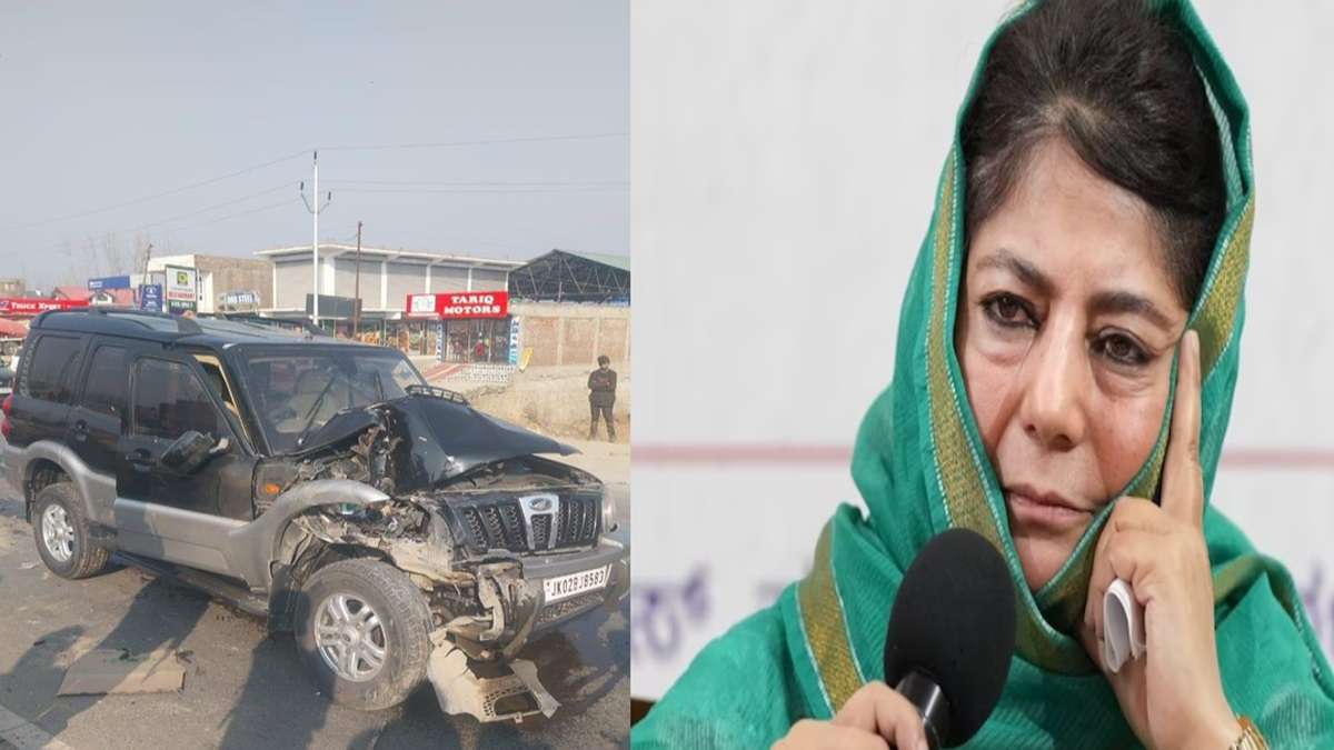 Mehbooba Mufti and her security officers escaped unhurt in