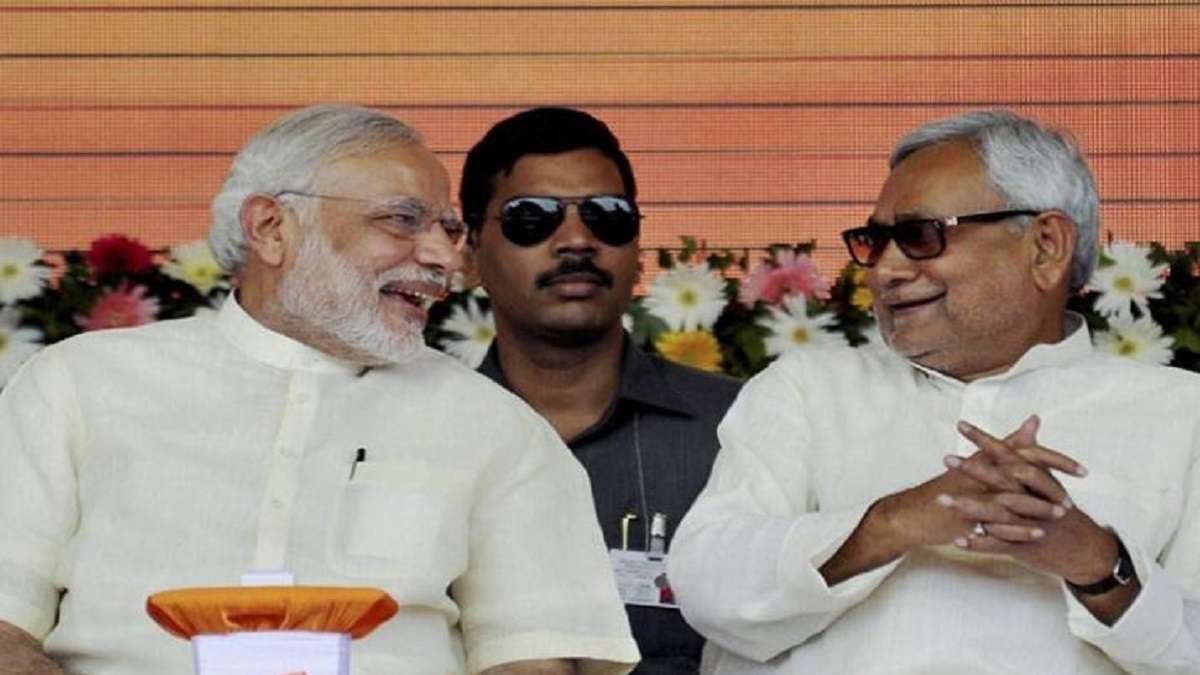 Prime Minister Narendra Modi with Bihar CM Nitish Kumar.