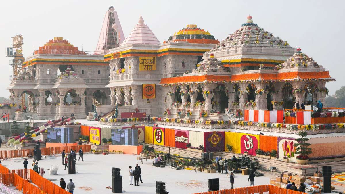 Newly built Ram Mandir at Ayodhya, inaugurated on 22 of January 2024