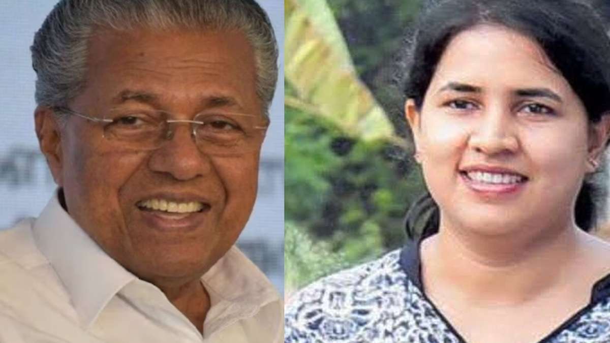 Kerala Chief Minister Pinarayi Vijayan and his daughter T