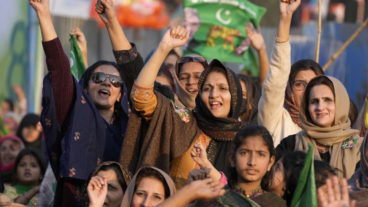 Pakistan elections 2024: Women supporters cheering up for their leader 
