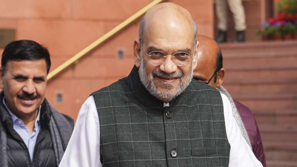 Union Home Minister Amit Shah at Parliament House complex
