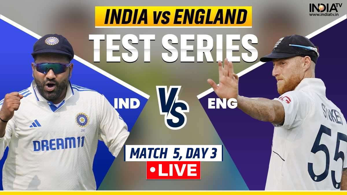 India vs England 5th Test, Day 3 Live