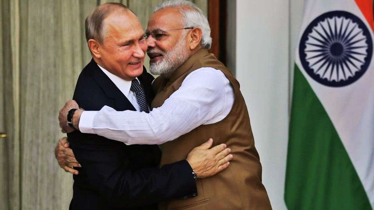 PM Modi with Russian President Vladimir Putin 