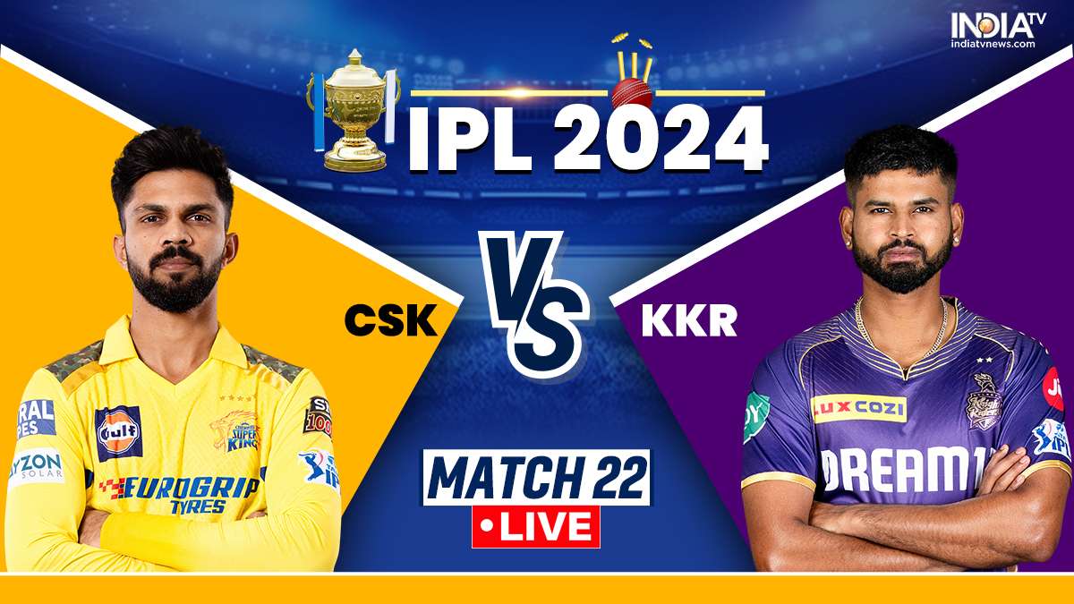 CSK vs KKR, IPL 2024 Live Cricket Score