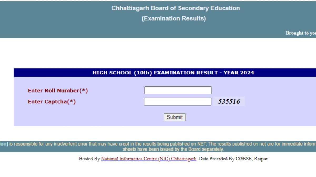 CGBSE Chhattisgarh Board Result 2024 for class 10th, and 12th announced