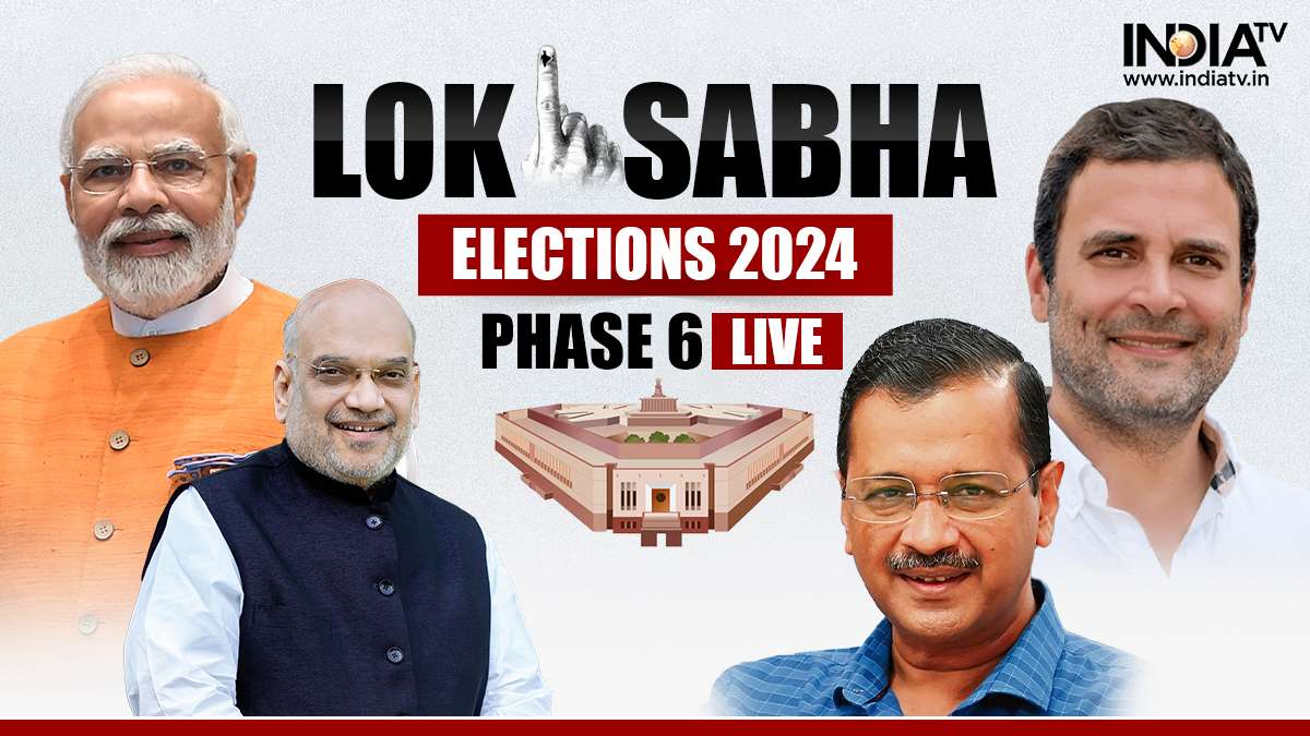 Lok Sabha Elections 2024 Phase 6 live updates, BJP, Congress, AAP, Delhi, Voter turnout, Haryana