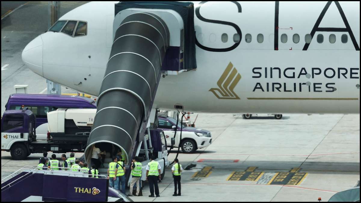 The Singapore Airlines aircraft was forced to make an