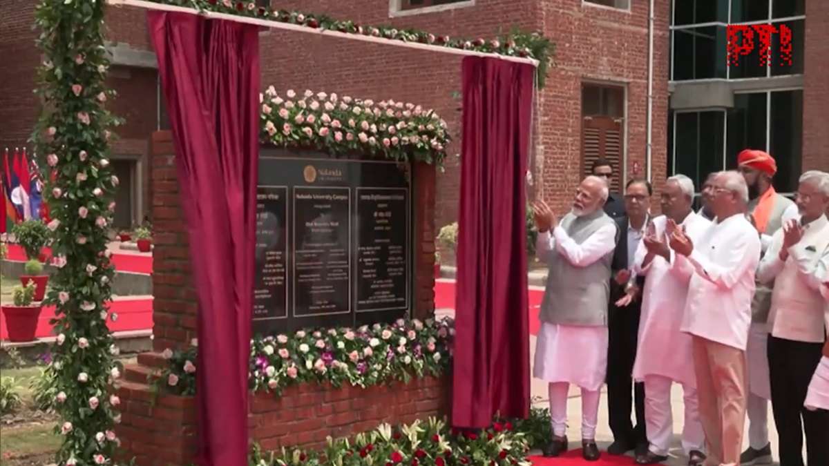 PM Modi, along with Bihar CM Nitish Kumar, visits Nalanda