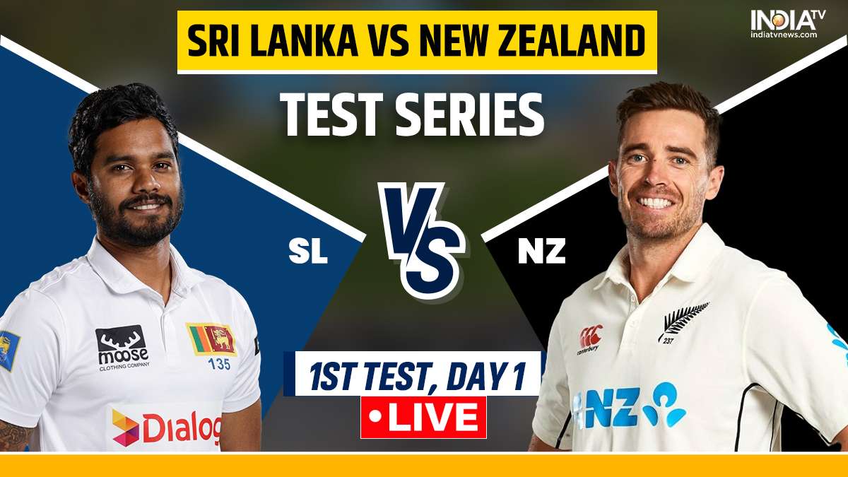 SL vs NZ 1st Test, Day 1 Live Score and Updates