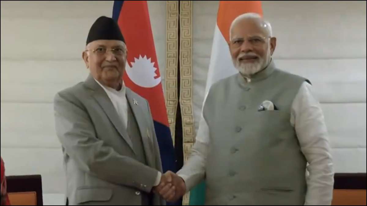 PM Modi meets KP Sharma Oli