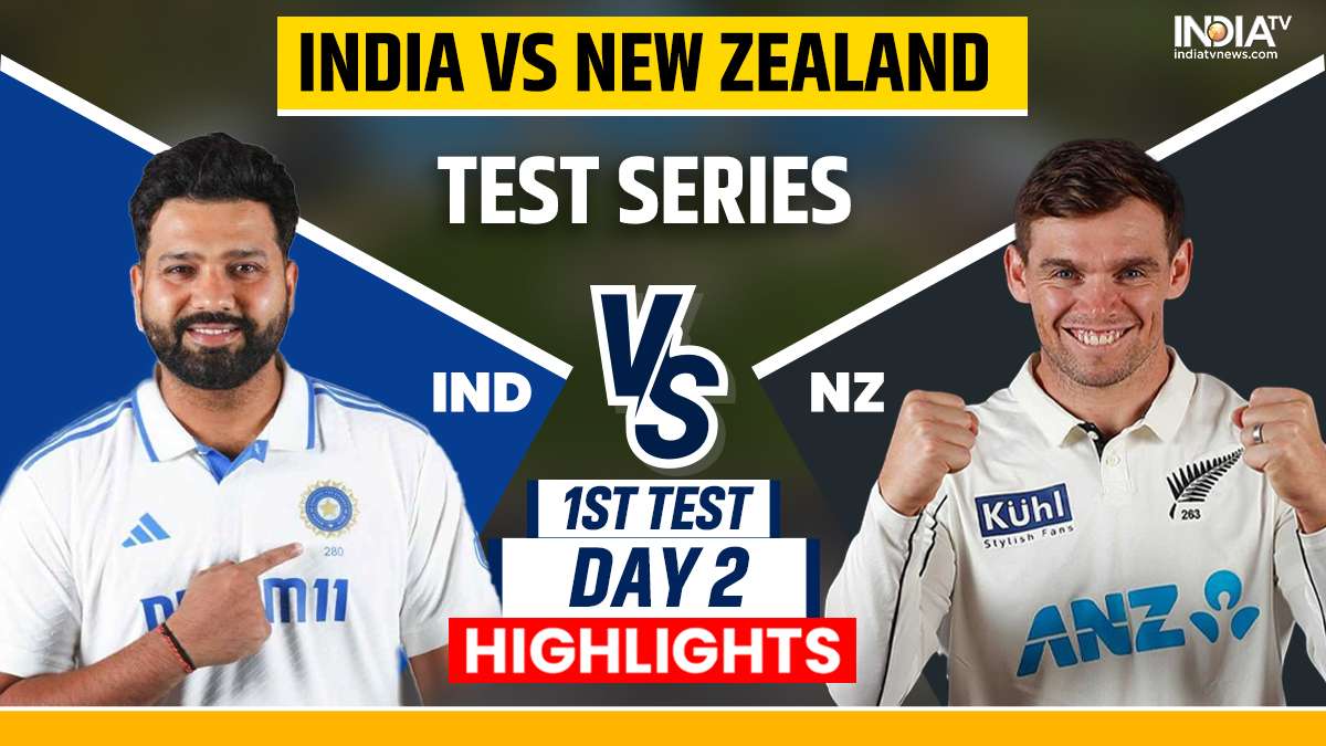 IND vs NZ 1st Test Live Cricket Score India vs New Zealand Day 2