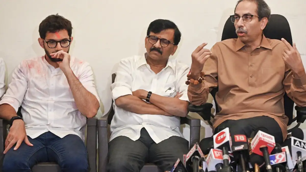 Uddhav Thackeray with Sanjay Raut