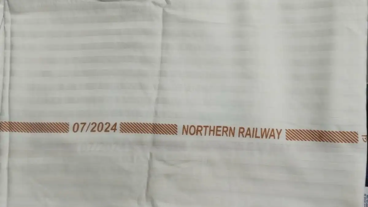 Linen blankets used by the Indian Railways