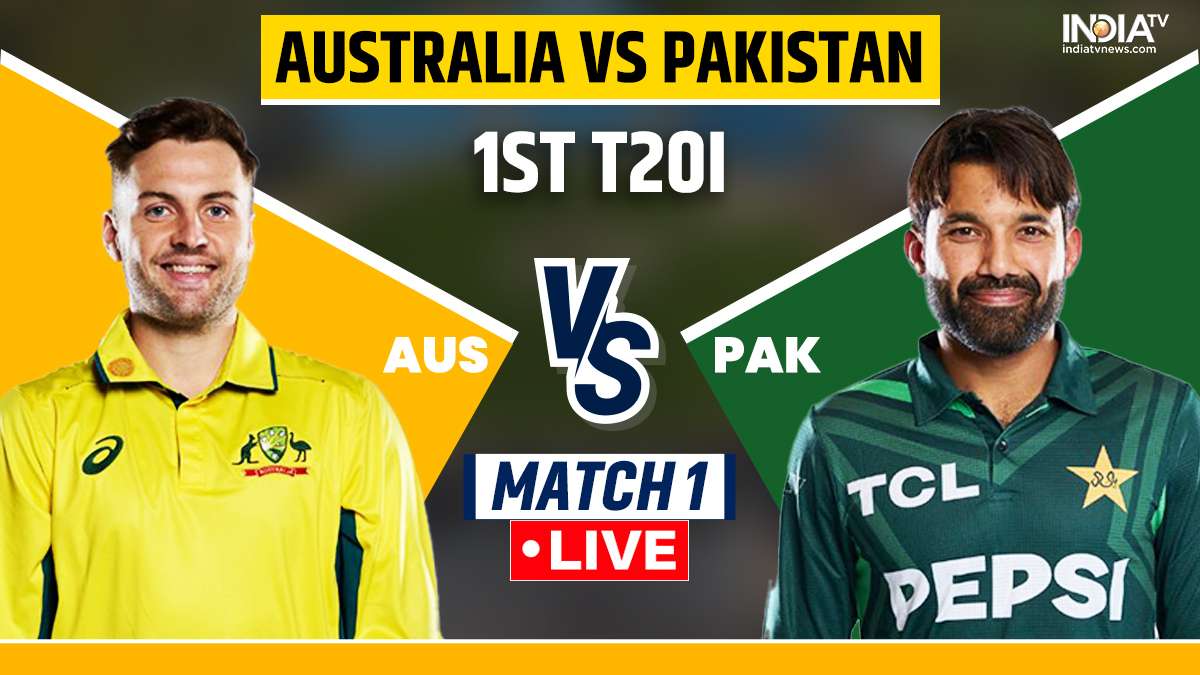 AUS vs PAK Live Score, 1st T20I Australia vs Pakistan live match