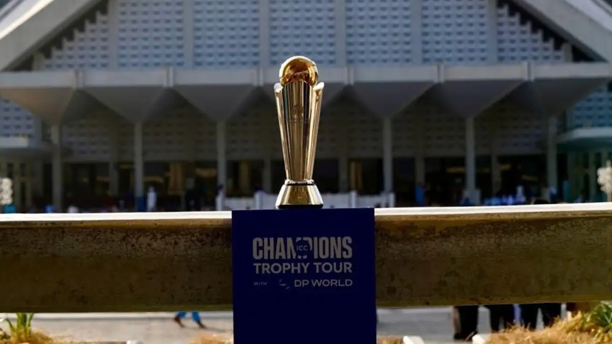 A still of the Champions Trophy title.