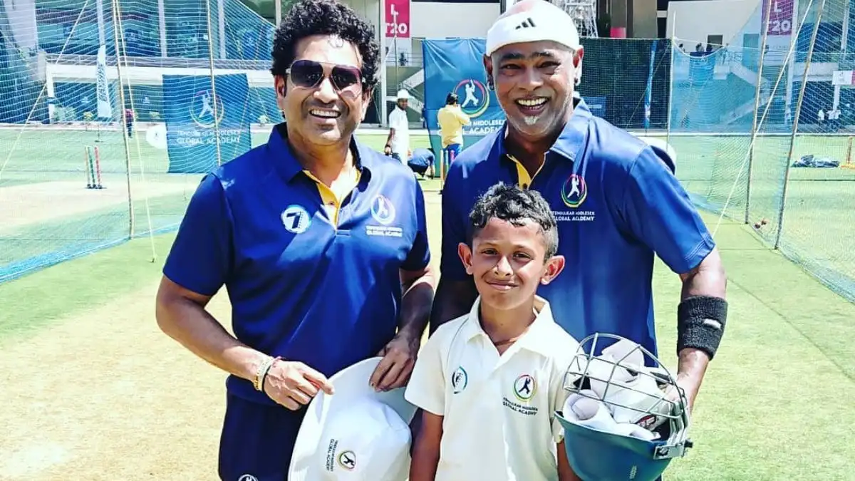 Vinod Kambli and Sachin Tendulkar.