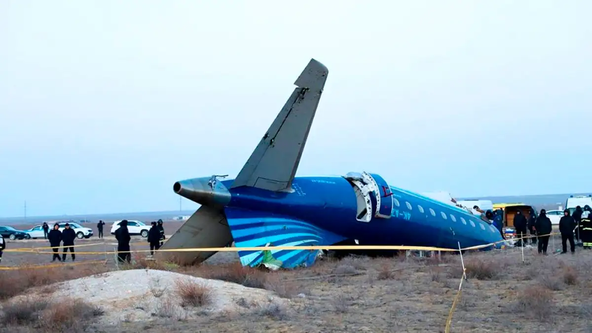 Azerbaijan Airlines Embraer 190 passenger plane crashed near Aktau.