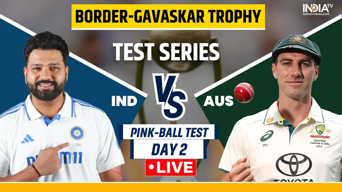 India vs Australia 2nd Test Live Score.