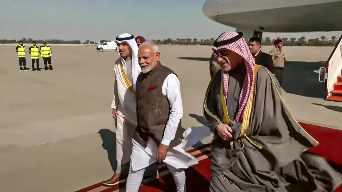 Prime Minister Narendra Modi reaches Kuwait for a 2-day visit.