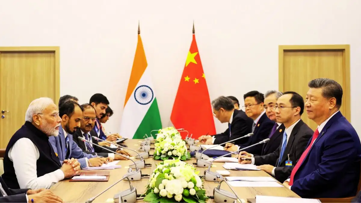 Prime Minister Narendra Modi and Chinese President Xi Jinping during a bilateral meeting in Russia's