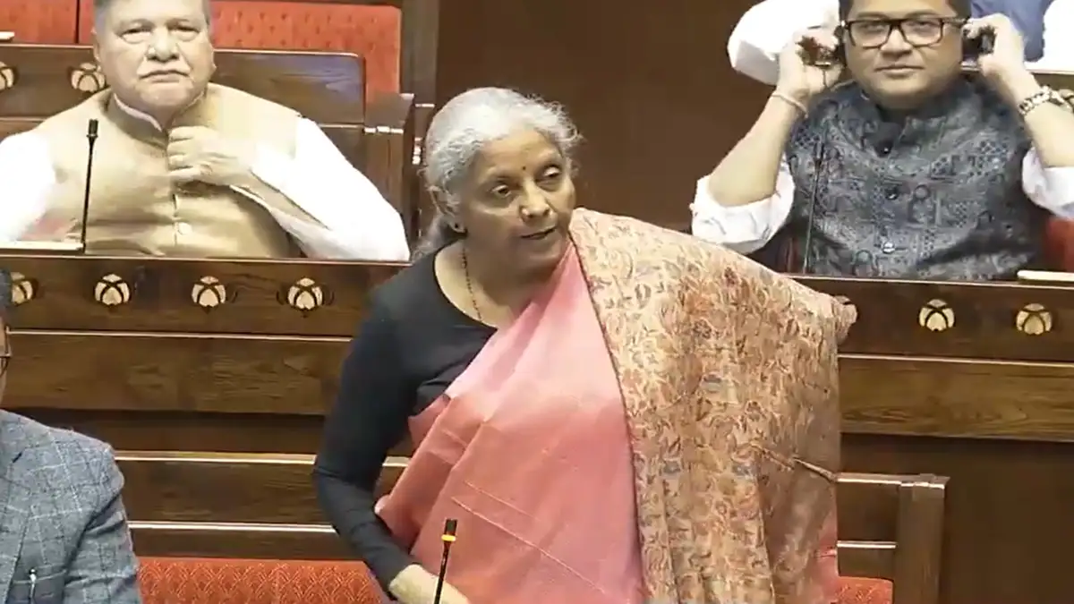 Nirmala Sitharaman speaks in Rajya Sabha. 