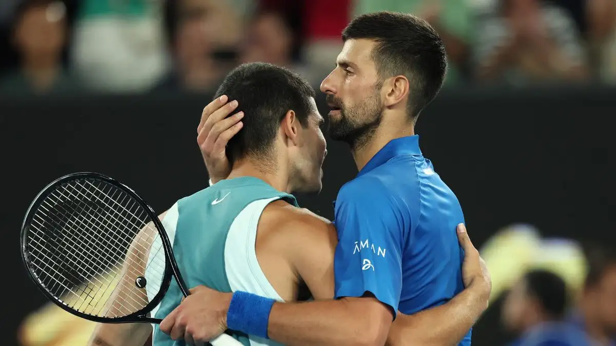 Novak Djokovic and Carlos Alcaraz.