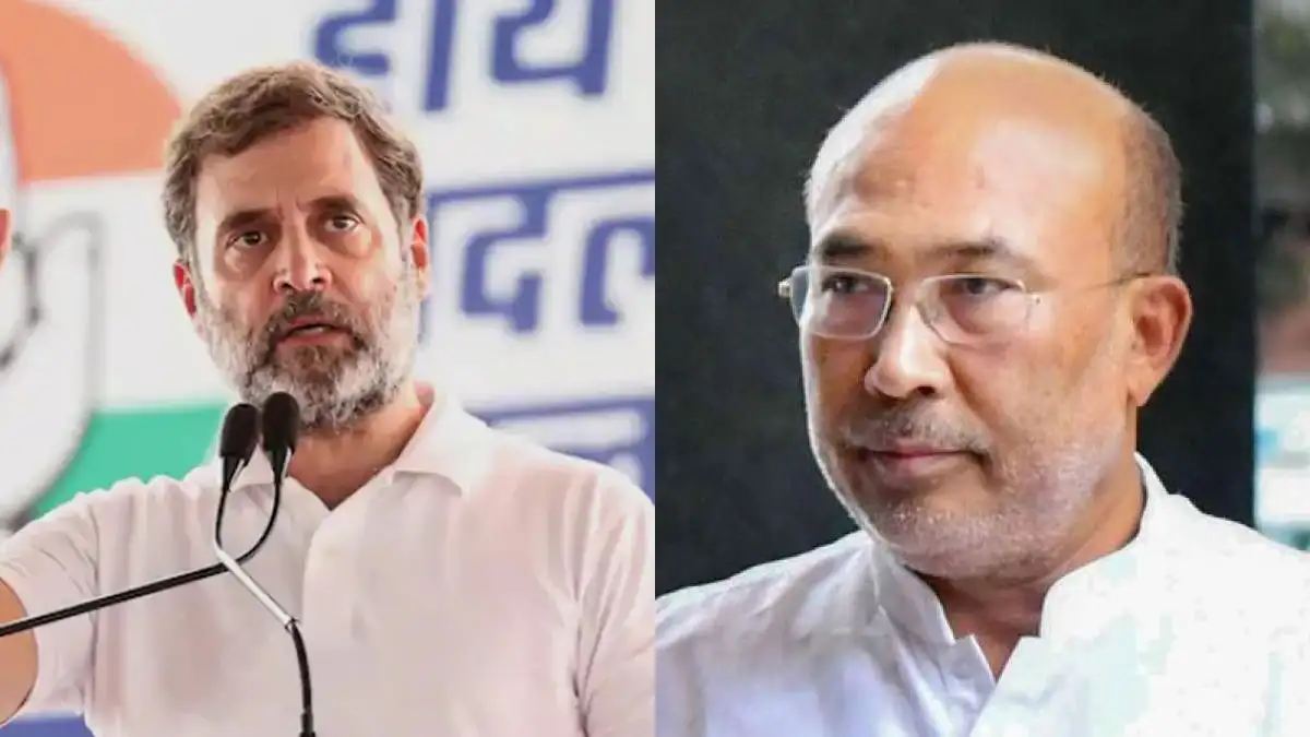 Rahul Gandhi and N Biren Singh