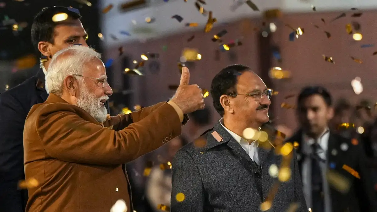 PM Modi at BJP headquarters