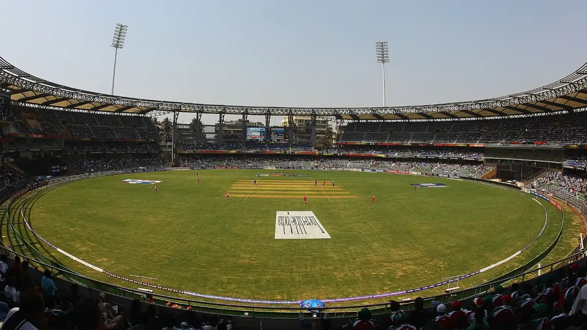 Wankhede स्टेडियम का एक दृश्य।