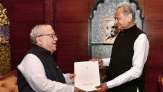 Rajastan Governor Kalraj Mishra receives Congress leader