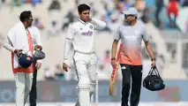 Shubman Gill stretchered out to hospital due to neck injury, participation in Kolkata Test doubtful