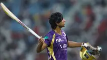 Rare IPL moment! Raghuvanshi given out for obstructing the field in LSG clash, KKR batter blasts off