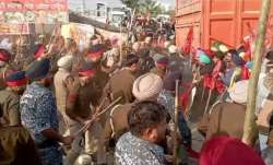 Lathi charge against protesters