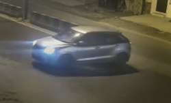 Video grab of a car that reportedly hit a woman and dragged
