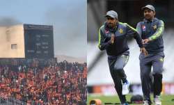 Players taken to safety due to an explosion in Quetta