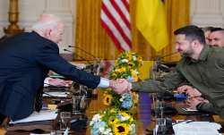 President Joe Biden with Ukrainian President Volodymyr