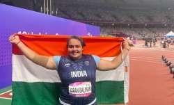 Kiran Baliyan at women's shot put event in Asian Games 2023