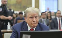 Former US President Donald Trump in New York