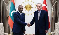 Maldives President Mohamed Muizzu with his Turkish
