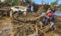 Flash floods wiped out several homes as a dam burst, following heavy rains in Kamuchiri village of M