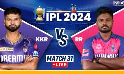 KKR vs RR IPL 2024 live score and latest updates