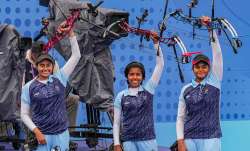Indian women's compound team.