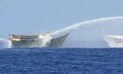 Philippines and China ships involved in water cannon attacks in South China Sea.