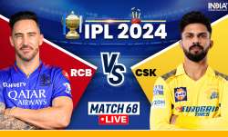 RCB vs CSK IPL 2024 live match, M Chinnaswamy Stadium Bengaluru