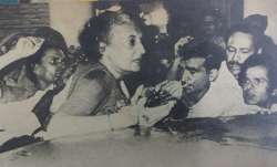 Indira Gandhi just after her arrest