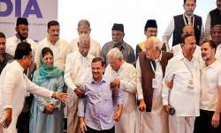 Arvind Kejriwal with INDIA bloc leaders